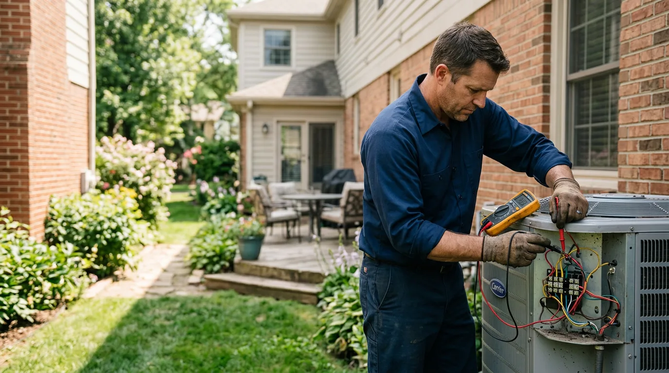 HVAC technician working near Fountainville, PA